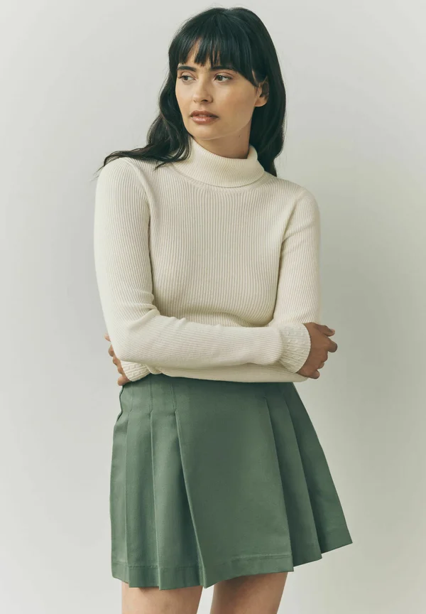 TALL FIT - ROLL NECK  - Strickpullover - ecru