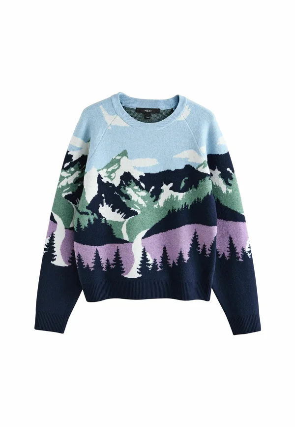 TALL FIT - SUPER SOFT CREW NECK  - Strickpullover - multi landscape scene
