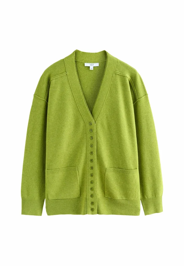 TALL FIT V-NECK WITH POCKETS - Strickjacke - green