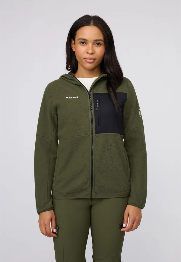 TAMARO HOODED - Fleecejacke - dark marsh-black