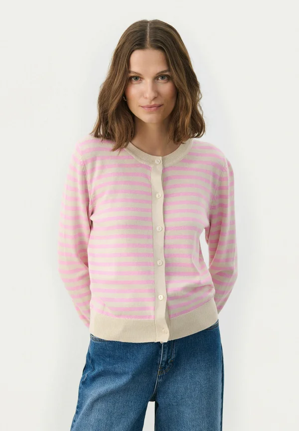 TANISHA - Strickjacke - prism pink stripe