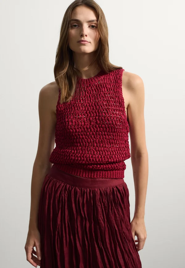 TANK - Strickpullover - claret red