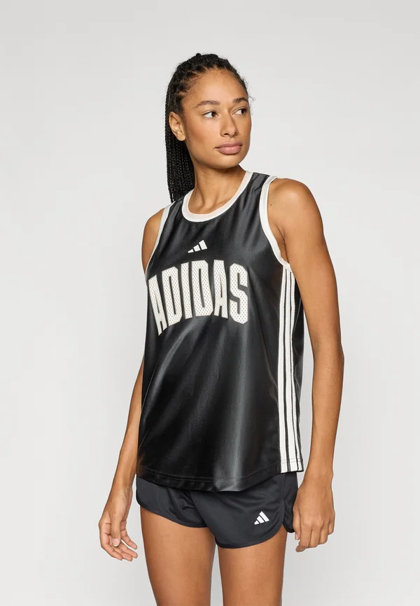 TANK - Top - black/crystal linen/off white