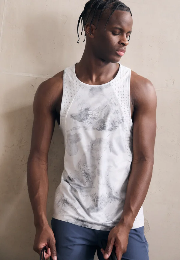TANK  - Top - fancy star white