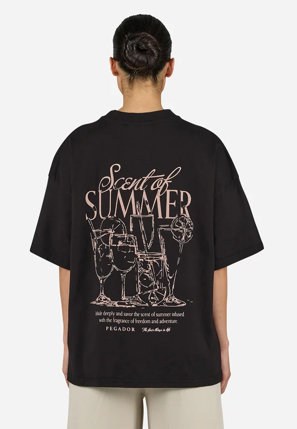 TAPO HEAVY OVERSIZED TEE - T-Shirt print - washed black