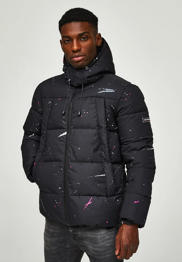 TARINO PUFFER JACKET - Winterjacke - jet black/pink