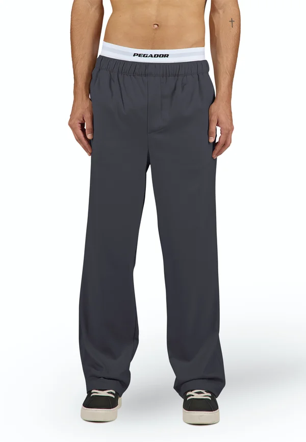 TARO WIDE SMART PANTS - Stoffhose - anthracite