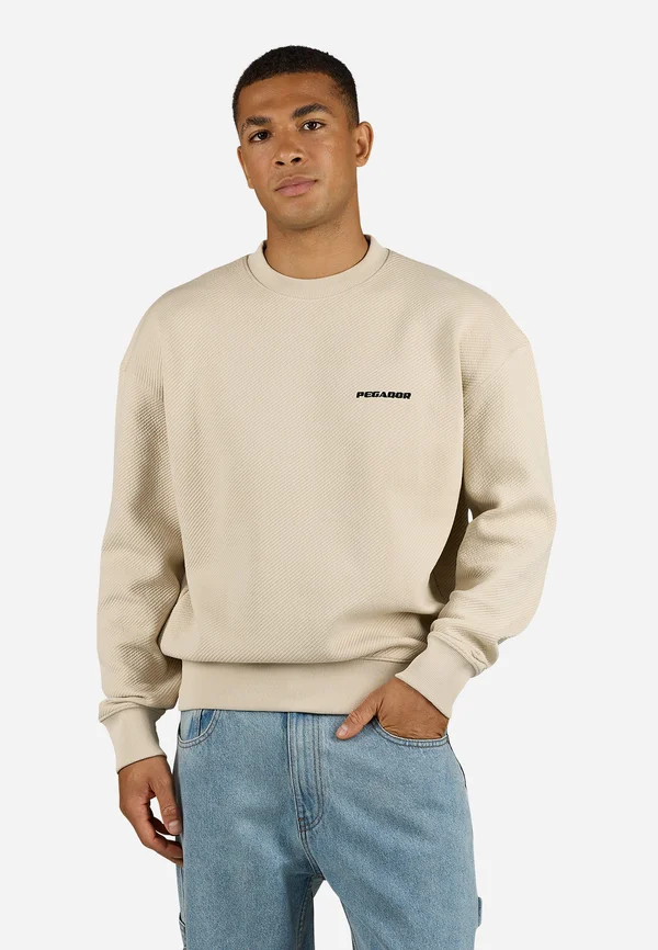 TATE STRUCTURED - Sweatshirt - washed stone/black