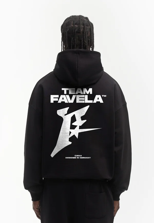 TEAM HOODIE UNISEX - Kapuzenpullover - black