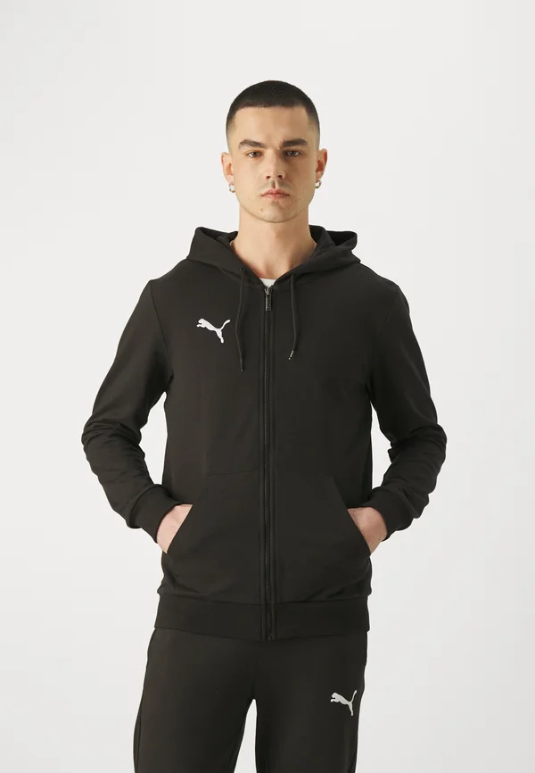 TEAMGOAL CASUALS HOODED JACKET - Sweatjacke - black/white
