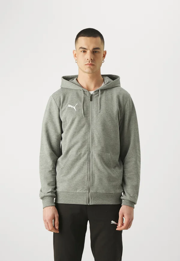 TEAMGOAL CASUALS HOODED JACKET - Sweatjacke - medium gray heather/white
