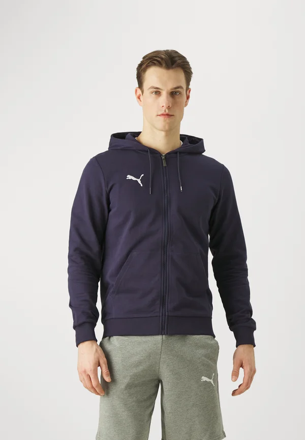 TEAMGOAL CASUALS HOODED JACKET - Sweatjacke - navy/white