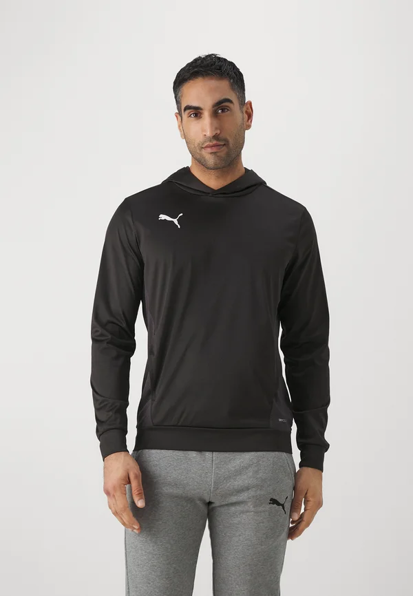 TEAMGOAL TRAINING HOODY - Langarmshirt - black/white/flat dark gray