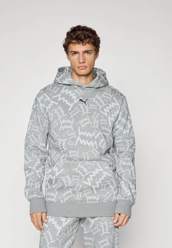 TEAMJAWS POST GAME HOODIE - Kapuzenpullover - medium gray heather