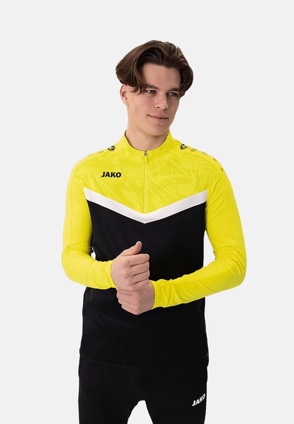 TEAMSPORT - ICONIC HALFZIP - Langarmshirt - schwarzgelb