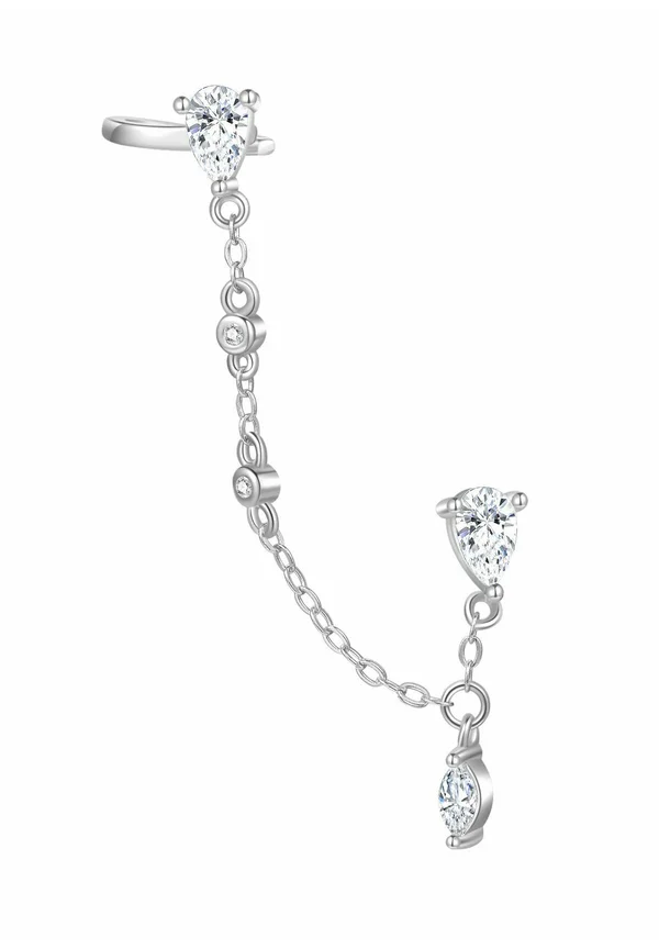 TEARDROP DOUBLE STUD - Ohrringe - silberfarben