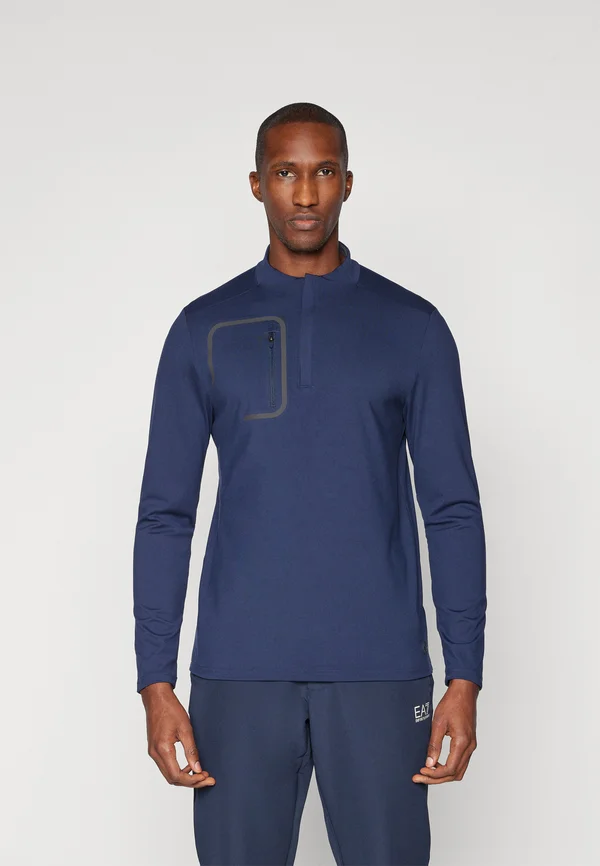 TECH 1/4 ZIP - Langarmshirt - deep navy