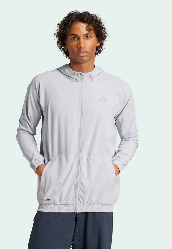 TECH APP - Sweatjacke - halo silver   lime burst