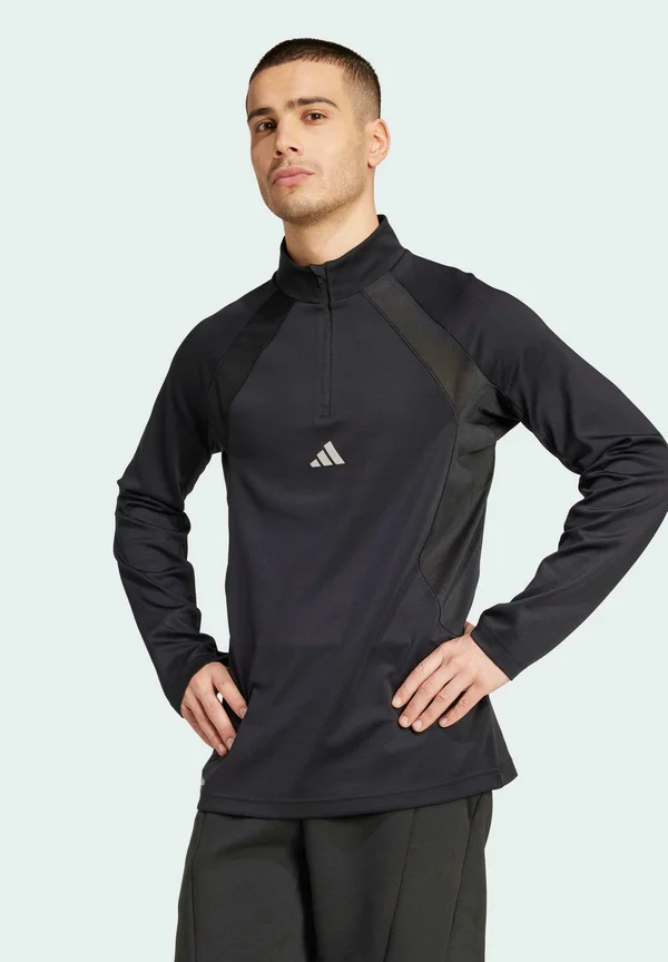 TECH APPAREL 1/4 ZIP - Langarmshirt - black   carbon