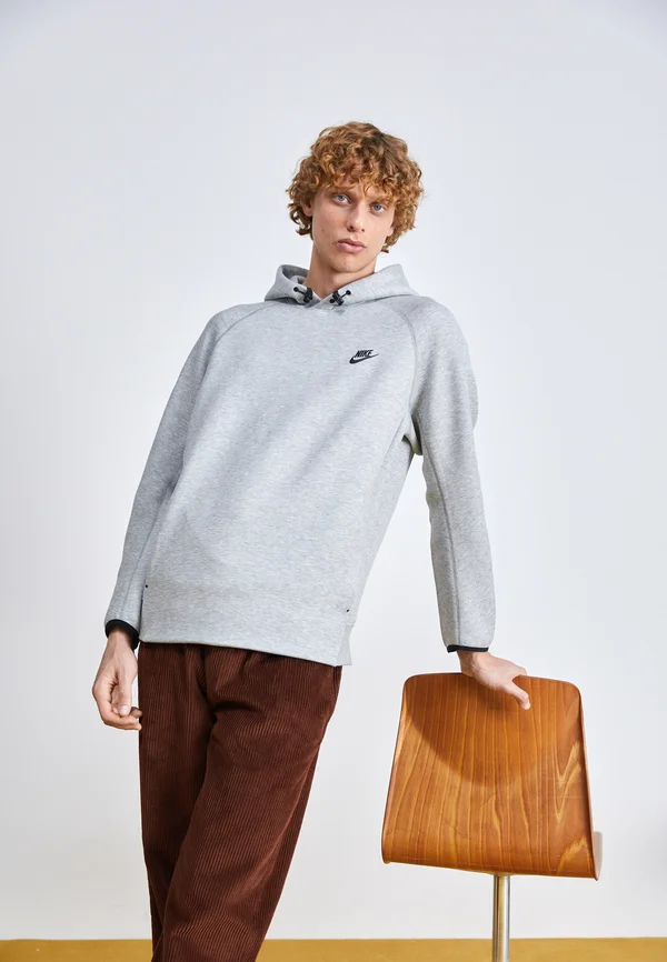 TECH FLEECE HOODIE - Kapuzenpullover - dark grey heather/black