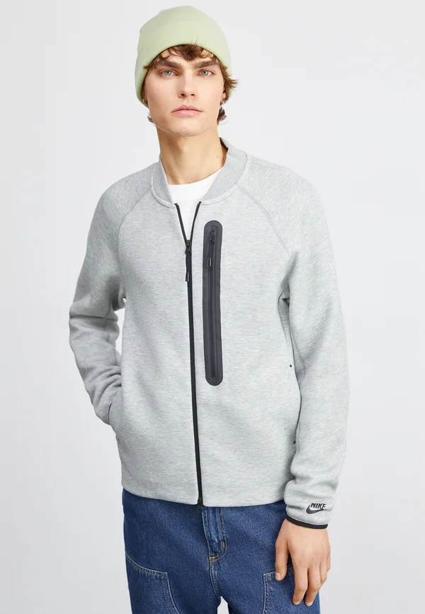 TECH FLEECE JACKET - Sweatjacke - grey heather/black