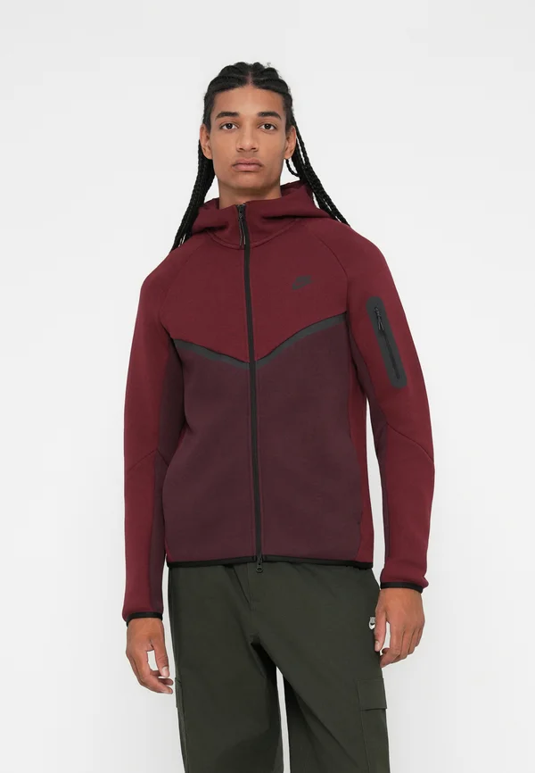 TECH FLEECE - Sweatjacke - dark team red/burgundy crush