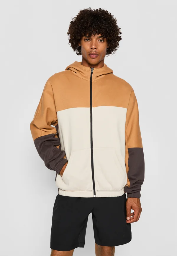TECH FULL ZIP HOODIE - Sweatjacke - brown