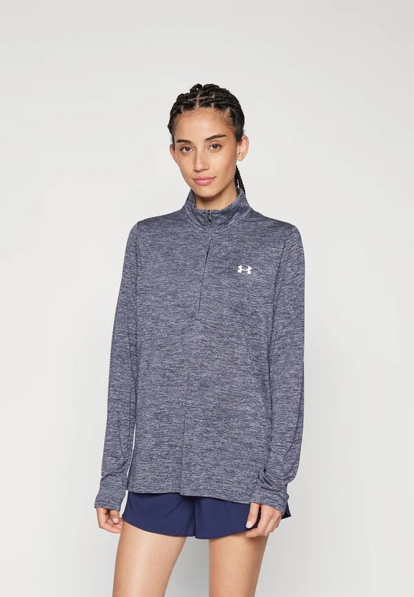 TECH TWIST - Langarmshirt - midnight navy/white