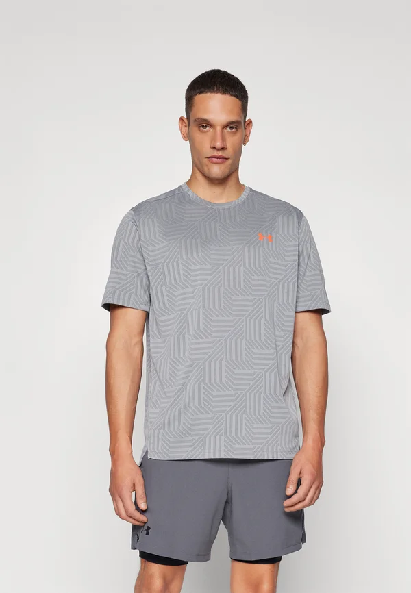 TECH VENT GEOTESSA  - Sport T-Shirt - steel/castlerock/fire