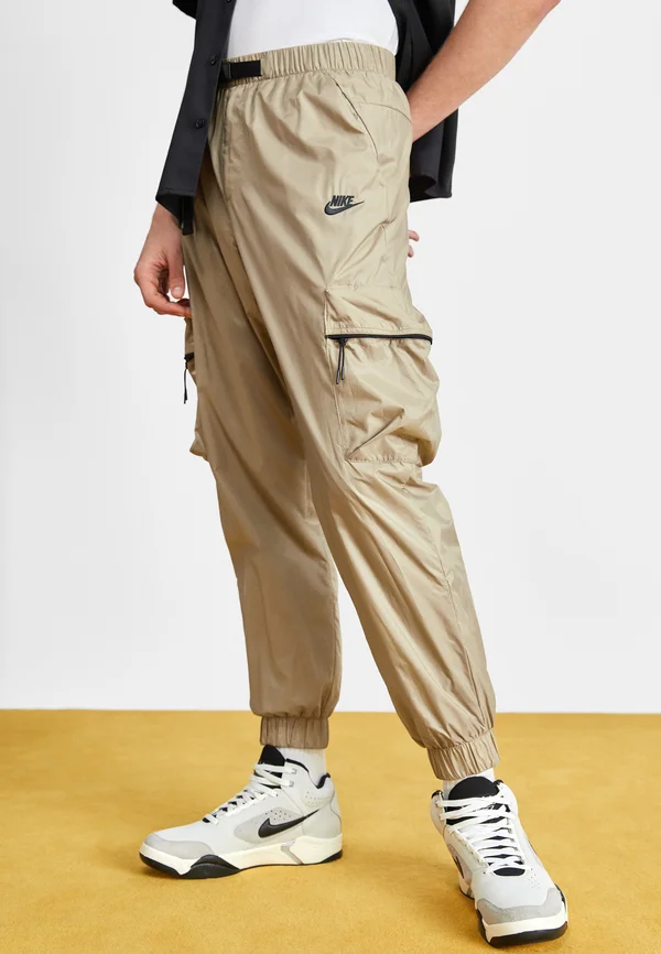 TECH WOVEN CARGO - Cargohose - khaki/black