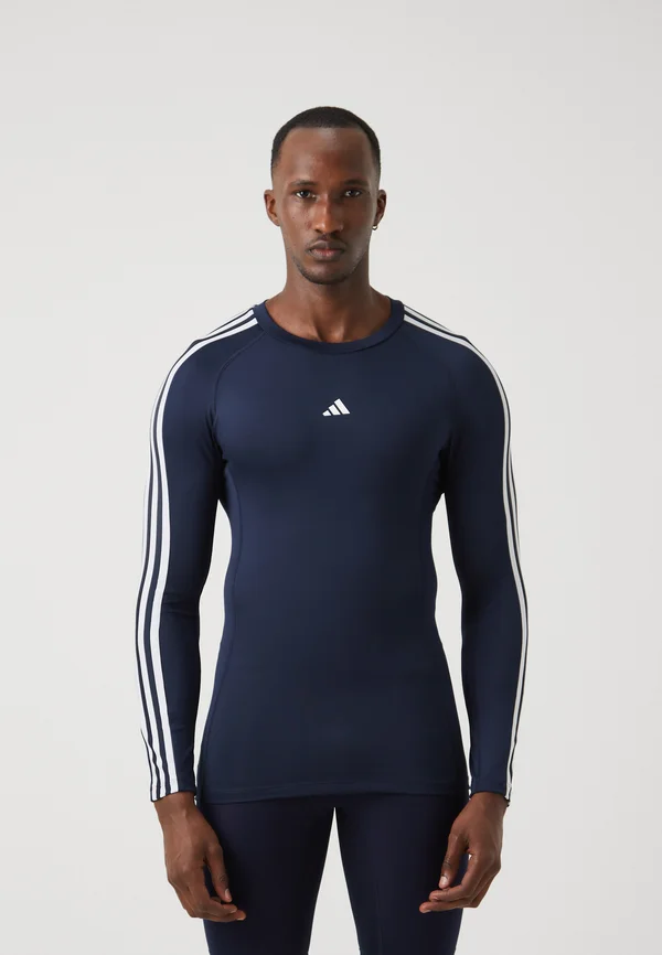 TECHFIT COMPRESSION 3-STRIPES LONG SLEEVE LONG-SLEEVE - Langarmshirt - legend ink