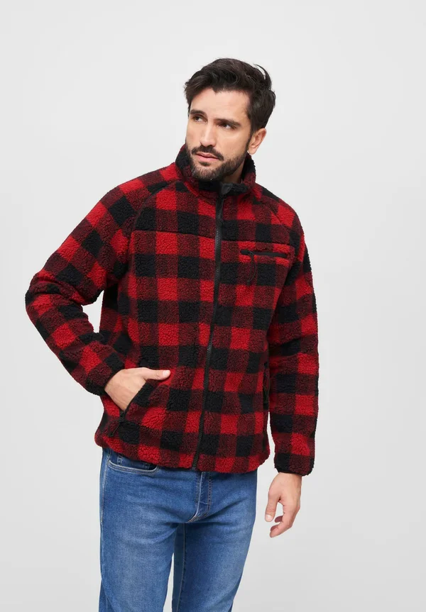 TEDDY - Fleecejacke - red/black/white
