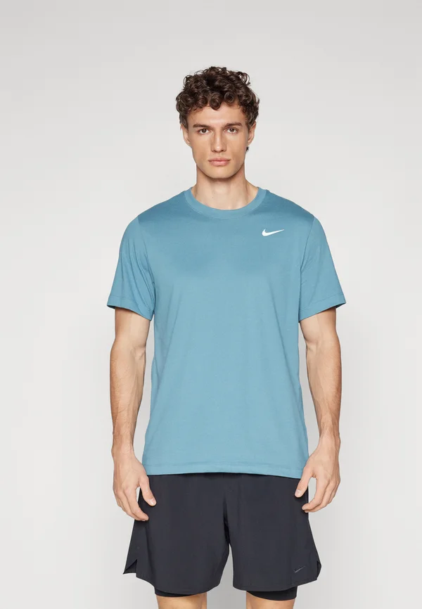 TEE CREW SOLID - Sport T-Shirt - smokey blue