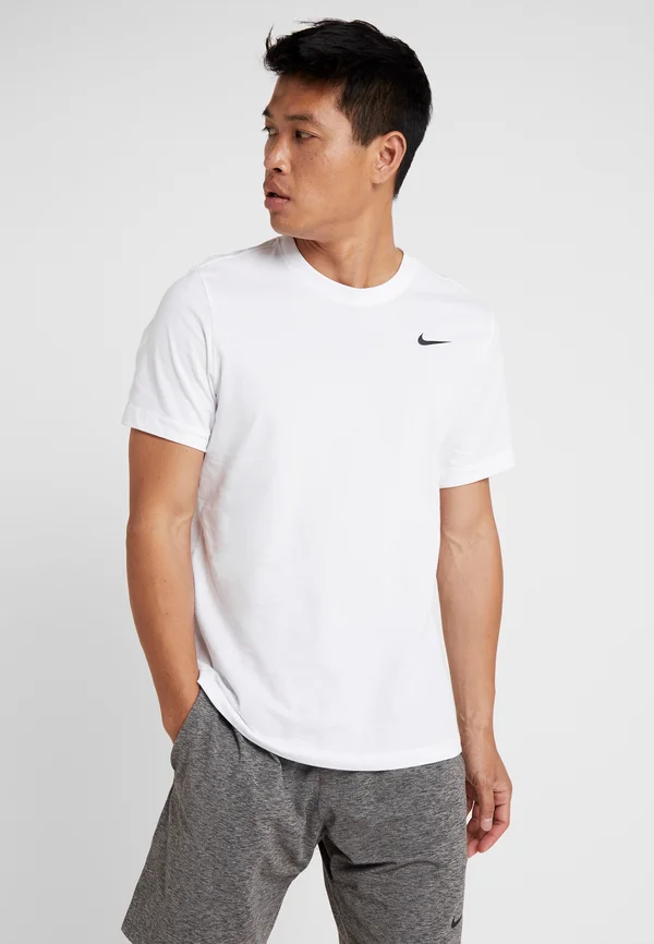 TEE CREW SOLID - Sport T-Shirt - white/black