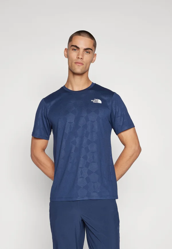 TEE EMBOSSED - Sport T-Shirt - summit navy
