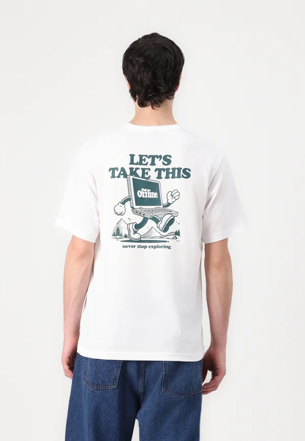 TEE EXPLORE - T-Shirt print - white/deep nori