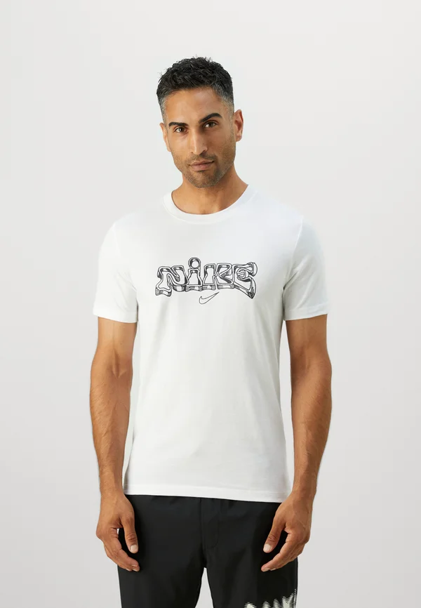 TEE FITNESS - T-Shirt print - white/off noir