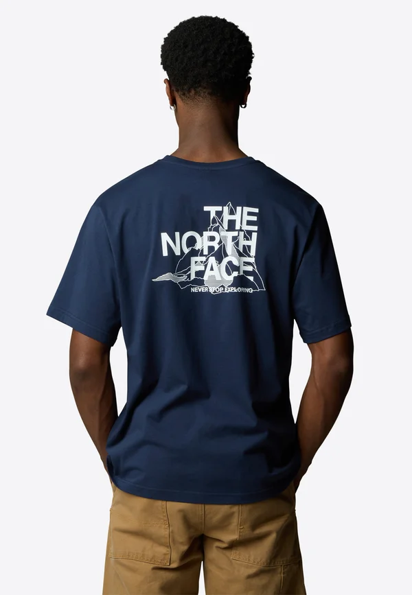 TEE MOUNTAIN SKETCH - T-Shirt print - summit navy tnf white