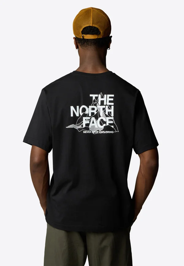 TEE MOUNTAIN SKETCH - T-Shirt print - tnf black tnf white