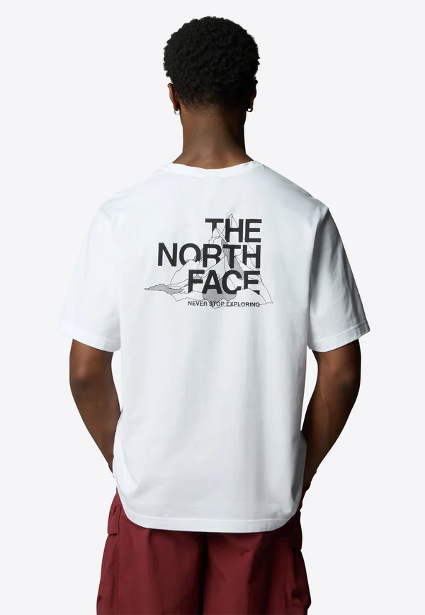 TEE MOUNTAIN SKETCH - T-Shirt print - tnf white tnf black