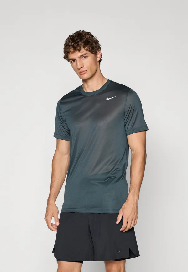 TEE RESET - Sport T-Shirt - seaweed/matte silver-coloured
