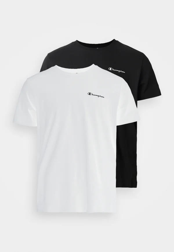 TEE SMALL LOGO 2 PACK - T-Shirt basic - black/white
