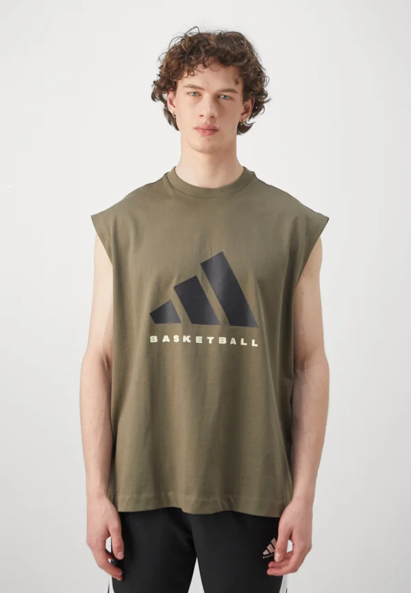 TEE - T-Shirt print - olive strata
