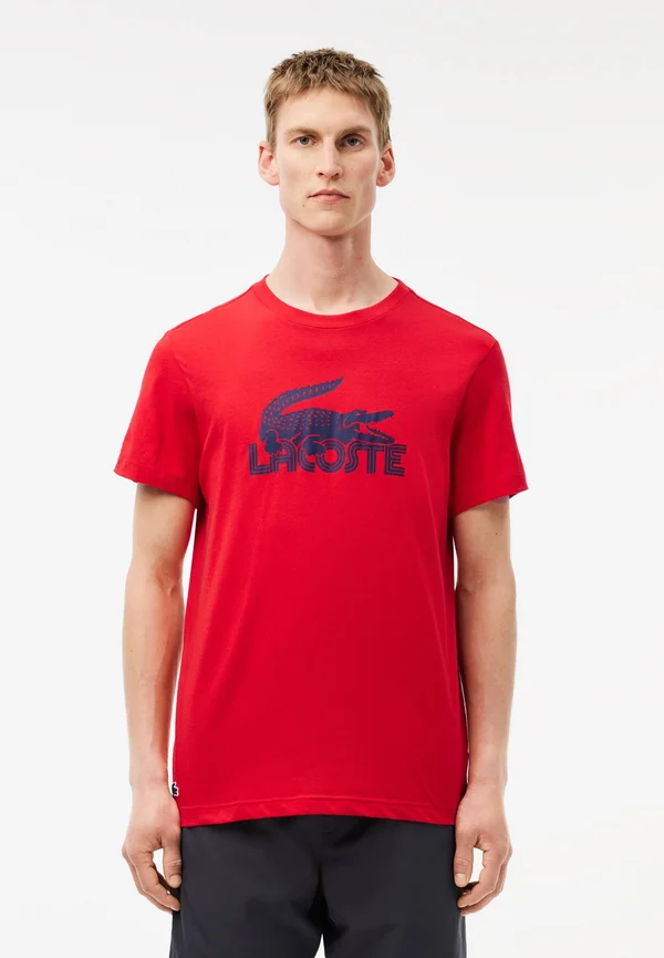 TEE - T-Shirt print - red/navy blue