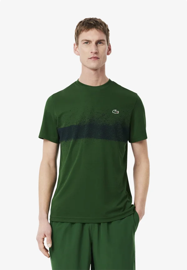 TEE - T-Shirt print - vert   bleu marine