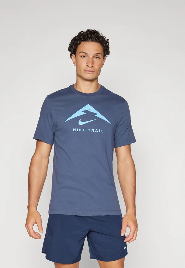 TEE TRAIL LOGO - Sport T-Shirt - thunder blue/university blue