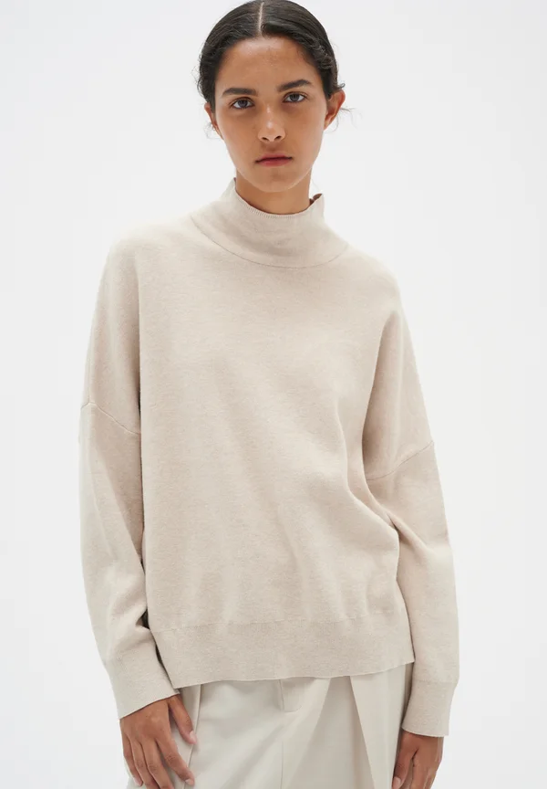 TENLEY TURTLENECK   - Strickpullover - simply taupe melange