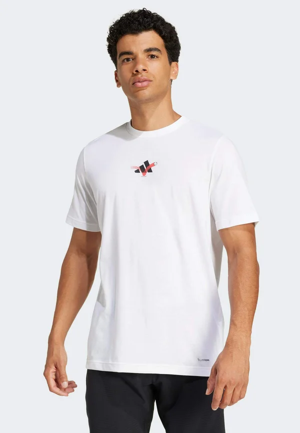 TENNIS HAPPY 3 BALLS GRAPHIC - Sport T-Shirt - white