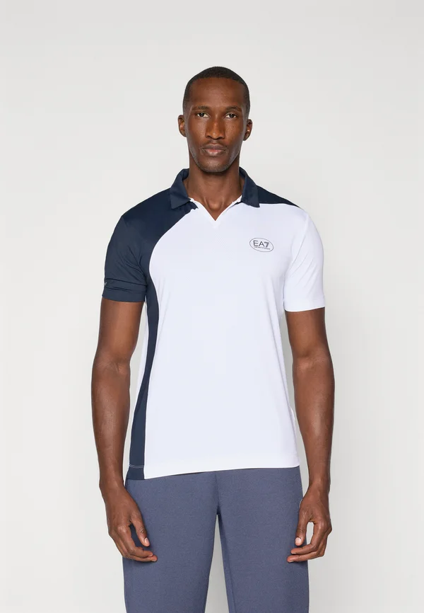 TENNIS PRO COLORBLOCK - Poloshirt - white/blue