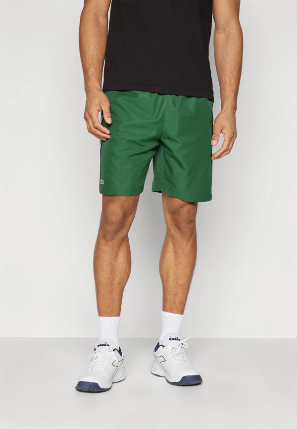 TENNIS SHORT BLOCK - Kurze Sporthose - green/white/black